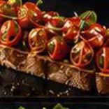 Bruschetta tomates et stracciatella du restaurant Opium à Marseille